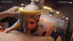 1boy 1girls animated bouncing_breasts breast breasts cowgirl_position deepthroat fellatio grand_cupido hentai mercy overwatch penis pussy sfm sound stomach_bulge tagme uncensored video virtual_reality vranimeted