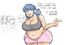 adrien_agreste alya_cesaire artist_request bbw big_breasts chubby marinette_cheng miraculous_ladybug nino_lahiffe