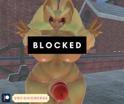 3d anthro big_breasts big_penis censored censored_breasts futanari humiliation lopunny pokemon teasing vrcgooner06 vrchat