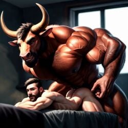 2boys abs ai_generated alpha_male anal anal_sex anthro anthro_dominating_human anthro_on_human anthro_penetrating_human bara beard beefy big_dom_small_sub big_muscles big_nipples big_penis bovid bovine bull chest_hair daddy dilf duo equid equine facial_hair gay gay_sex hair hairy hairy_chest hairy_male happy_trail holding_partner horn horns huge_muscles huge_nipples huge_pecs human human_on_anthro human_penetrated humansub hunk interspecies larger_anthro larger_human male male/male male_only male_penetrated male_penetrating male_penetrating_male manly minotaur muscular muscular_anthro muscular_human muscular_male naked nipples nude size_difference smaller_human smaller_male smaller_penetrated submissive submissive_human submissive_male vein yaoi