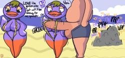 anatid animal_crossing anseriform anthro areola areola_slip avian beach beach_sex big_breasts big_penis bikini bird breasts clothed clothing clothing_lift duck duo female genitals half-closed_eyes hi_res human instant_loss_2koma klutzatdusk male male/female mallary_(animal_crossing) mammal micro_bikini narrowed_eyes nintendo one-piece_swimsuit penis penis_awe public public_sex sex short_stack size_difference skimpy slightly_chubby slightly_chubby_male sling_bikini stealth_sex swimwear thick_thighs two-piece_swimsuit wide_hips