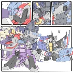 alien alien_humanoid amogus among_us among_us_reference astrotrain blitzwing_(transformers) blowjob comic comic_page comic_panel covered_in_cum cum cum_drip cum_dripping_from_penis cum_dripping_out_of_pussy cum_in_pussy cumming_on_face dick_sitting facial fuck_me_eyes jacking_off jacking_off_another jacking_off_partner kissing kissing_while_penetrated leash leash_and_collar leash_pull licking male nuefass orgy orgy_sex penis pussy_fucking pussy_juice_trail pussy_pounding robot robot_alien robot_humanoid shockwave_(transformers) simple_coloring simple_shading skywarp soundwave starscream thundercracker transformers transformers_g1 vaginal_penetration valve valve_penetration