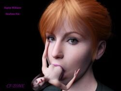 2girls 3d celebrity cf-zone female female_pred female_prey giantess hayley_williams larger_female macro micro musician oral_vore paramore real_person realistic red_hair redhead singer size_difference smaller_female vore