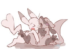 anus ass big_butt female fingering nintendo pikachu pokemon pussy riolu tongue tongue_out video_games whimsy whimsydreams yuri