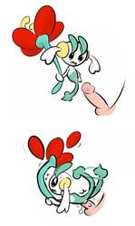 female floette flower human male mark_m nintendo penetration penis plain_background pokemon pokemon_xy pokephilia pussy sex size_difference straight vaginal_penetration