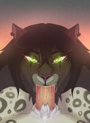 absurd_res althea anthro blowjob_face bodily_fluids cum cum_in_mouth cum_inside demon desirethedemon domestic_cat duo eye_contact felid feline felis female furaffinity genital_fluids genitals hi_res invalid_background looking_at_another magic_user male male/female mammal masturbation oral oral_masturbation pantherine penis piercing sexy_eyes snow_leopard witch
