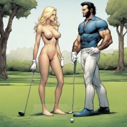 ai_generated blonde blonde_female breasts emma_frost female logan_(x-men) male marvel marvel_comics nipples nude nude_female patp pussy shaved_pussy vagina white_queen wolverine_(x-men) x-men