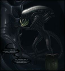 2013 2boys alien alien_(franchise) bite biting erect_penis erection facehugger gag gagged gay gay_handjob hive human humansub male male/male malesub mask penis submissive_male tailjob text viral_divinity xenolugia150 xenomorph yaoi