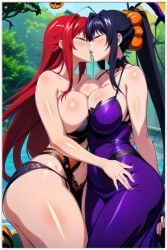 2females 2girls ai_generated akeno_himejima girl_on_girl high_school_dxd lesbian_couple lesbian_kiss lesbian_sex rias_gremory yuri yuri yuri