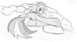 2013 ass cutie_mark equine female feral friendship_is_magic hand horse lying mostazathy my_little_pony on_side pegasus pillow pony pussy rainbow_dash_(mlp) wings