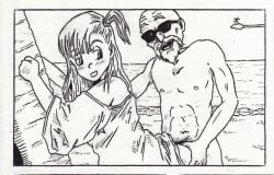 artist_request bulma_(dragon_ball) bulma_briefs clothed_sex clothing dragon_ball glasses master_roshi older_man_and_teenage_girl