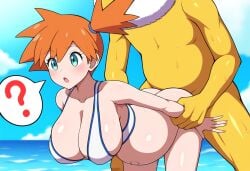 ? ai_generated bikini_top hypno interspecies kasumi_(pokemon) male/female mind_control pokemon_(species) pregnant pregnant_female rape sex