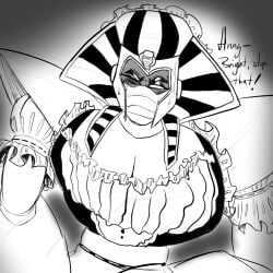 bright_man gay maid_uniform male manga_style mega_man mega_man(classic) mega_man_4 pharaoh_man sparkylolipop