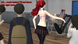 1girls atlus being_watched exhibitionism kasumi_yoshizawa ofugh persona persona_5 public schoolgirl shameless shirt_removed undressing xnalara