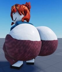 1girls 3d 3d_(artwork) acorn_hair ass ass_focus bottom_heavy bubble_ass bubble_butt coraldarkness30 dumptruck_ass fat_ass female female_focus female_only huge_ass human humanoid large_ass looking_at_viewer looking_back naked naked_female no_pupils nude nude_female presenting presenting_hindquarters red_hair roblox robloxian simple_background solo solo_female squatting steam steaming_body thick thick_ass thick_thighs thighs video_games voluptuous voluptuous_female white_body wide_hips