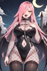 1girls ai_generated big_breasts blush breasts fishnet_clothing fishnets halloween latam_virtual_youtuber long_hair looking_at_viewer neneefthy night outdoors pink_hair public socks solo_female tagme thighs tupadrev4 vampire vampire_girl virtual_youtuber vtuber yellow_eyes