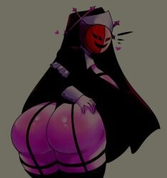 1female 2024 2d 2d_(artwork) 2d_artwork ass_bigger_than_head ass_exposed big_ass big_breasts big_butt brainwashed clothed_female corrupted corruption creepy_smile crosses dark_lighting drone edit edited edited_art edited_image evil_eyes evil_grin evil_smile female female_focus female_only fnf friday_night_funkin friday_night_funkin_mod hi_res huge_ass huge_breasts huge_butt huge_thighs hypnosis looking_at_viewer looking_back magenta_body mario_(series) mask masked masked_female mid_fight_masses mind_control mindless nintendo nun nun_hat nun_outfit panties phanto pink_body pinkkoffin red_mask sarvente_(dokki.doodlez) sarvente_(friday_night_funkin) slave slavegirl standing white_body white_mask wide_ass wide_breasts wide_butt wide_hips wide_thighs