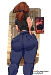 2d 2d_(artwork) 2d_artwork brown_hair curvaceous curvaceous_body curvaceous_female curvaceous_figure curves curvy curvy_body curvy_female curvy_figure curvy_hips glasses inside_out jill_andersen light-skinned_female light_skin reddmasc reference_image solo tagme thick thick_ass thick_butt thick_hips thick_legs thick_thighs