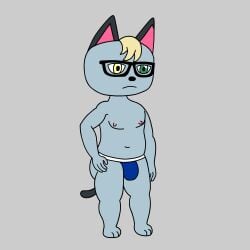 1:1 animal_crossing animated anthro balls big_balls big_penis clothing domestic_cat drreverb eyewear felid feline felis foreskin genitals glasses growth hair huge_balls huge_cock humanoid_genitalia humanoid_penis hyper hyper_balls hyper_genitalia hyper_penis jockstrap male mammal nintendo nipples nude penis raymond_(animal_crossing) short_playtime simple_background solo tail underwear