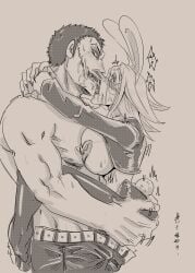 1boy 1girls aogiri11daikon big_breasts blush bowtie breasts brother_and_sister bunny_ears bunny_girl bunnysuit charlotte_brulee charlotte_katakuri female female_focus heart_pasties incest kissing kissing_while_penetrated lifting_person male one_piece pasties sex siblings あおぎり大根