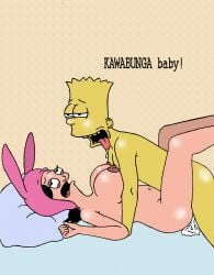 20th_century_fox 20th_century_studios bart_simpson bob's_burgers crossover large_breasts louise_belcher sbb the_simpsons