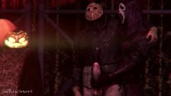 3d 3d_animation 3d_model adlucinori animated balls bara big_balls big_penis boner crossover erection friday_the_13th gay ghostface ghostface_(scream) handjob hockey_mask jason_voorhees male male/male male_only mask masked masked_male masturbation mp4 muscular_male penis scream scream_(franchise) tagme video