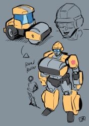 1girls autobot breasts car huge_breasts original_character reference_sheet road_roller_(zestysauce) robot robot_girl transformers zandercom2u zestysauce