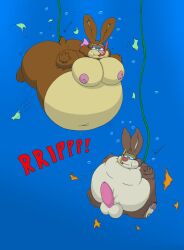 br'er_rabbit bunny cadbury cadbury_bunny disney inflated_belly inflation inflation_fetish snorkel song_of_the_south tagme underwater