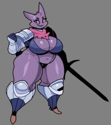 big_breasts breasts cleavage female gengar huge_breasts nsfwtypehero plump_(character) pokemon pokemon_(species) thick_thighs wide_hips