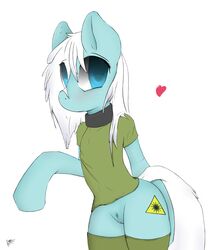 blue_eyes clothing equine furry horse majikplant420 my_little_pony original_character pussy volt_splicer