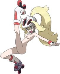 alpha_channel areolae armpits blonde_hair blue_eyes breasts erect_nipples female for_sticker_use gym_leader helmet kneepits knees korrina_(pokemon) legs navel nintendo nipples no_background nude photoshop png png_conversion png_file pokemon pokemon_xy roller_skates small_breasts sticker sticker_template stickers transparent_background transparent_png