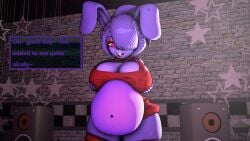 1girls bloated_belly bonnie_(cally3d) digestion english_text female female_only five_nights_at_freddy's qpwuzhere tagme vore