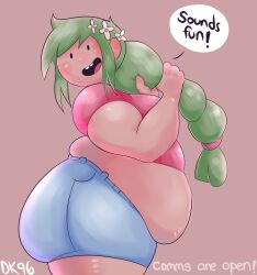 adventure_time adventure_time:_fionna_&_cake belly belly_overhang big_belly big_breasts big_butt big_thighs chubby_belly chubby_female daisykitty96 fat fat_ass female fennel_(fionna_and_cake) fionna_and_cake obese obese_female overweight overweight_female speech_bubble thighs