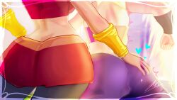 2girls ass ass_grab big_ass caulifla dragon_ball dragon_ball_(series) dragon_ball_super female female_only grabbing kale koikatsu multiple_girls ninapieta