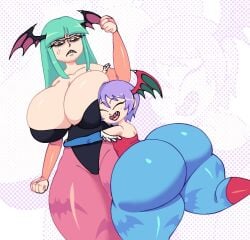 2024 2d 2d_(artwork) 2girls angry angry_face ass big_ass big_breasts big_butt big_thighs breasts bubble_ass bubble_butt butt butt_crack capcom darkstalkers dat_ass delicious_ass dumptruck_ass fat_ass fat_butt gigantic_ass gigantic_breasts gigantic_butt gigantic_thighs green_eyes green_hair gyat head_wings hug huge_ass huge_breasts huge_butt huge_thighs hugging large_ass large_breasts large_thighs lilith_aensland long_hair massive_ass massive_breasts massive_butt massive_thighs morrigan_aensland mouth mouth_open pale-skinned_female pale_skin purple_hair sharp_teeth shiny_ass shiny_breasts shiny_butt shiny_hair shiny_skin short_hair skin_tight skin_tight_outfit smib succubi succubus succubus_horns succubus_wings teeth teeth_showing teeth_visible thick_ass thick_thighs thighs upset white_skin white_skinned_female