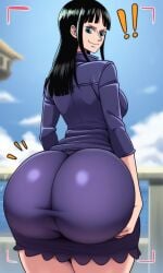 ai_generated bubble_ass bubble_butt dress_inside_ass female female_only nico_robin one_piece pixelsin tagme unfinished