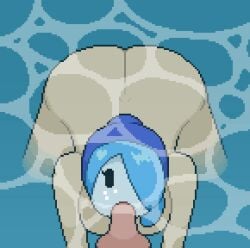 animated aquamarine_(okami_tomato) ass big_ass big_breasts big_thighs blowjob blue_hair bubbles functionally_nude huge_ass loop mario_(series) no_sound pixel_animation pixel_art pov shy_gal super_mario_bros. tomato_(okami_tomato) underwater underwater_blowjob underwater_sex zxtomatofan