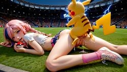 3d ai_generated anal anal_sex cum cum_in_ass cum_inside oc original_character pikachu pokefan_alice pokemon pokemon_(species) prone_bone public public_sex terror139