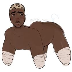 amputee armless armless_amputee baronxz brazilian dark-skinned_male legless legless_amputee limbless limbless_amputee naked naked_male no_clothes painted_hair quadruped quadruple_amputee shy solo_male submissive_male