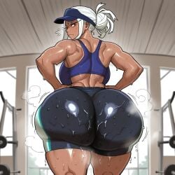 1girls ai_assisted ai_generated big_ass big_breasts civitai curvy gym huge_ass kalagod miruko musk musk_clouds musky my_hero_academia rumi_usagiyama sportswear steam steaming_body sweat sweaty sweaty_body tagme thick_ass thick_thighs wide_hips