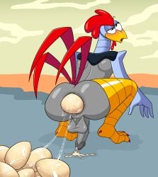 absurd_res adventures_of_sonic_the_hedgehog anal anal_juice anal_oviposition anthro anus ass avian backsack badnik balls beak bird blush bodily_fluids chicken crouching cum cumshot digital_media_(artwork) egg egg_from_ass egg_laying ejaculation erection galliform gallus_(genus) genital_fluids genitals hands-free hi_res humanoid_genitalia humanoid_penis machine male male_oviposition ninotrash open_mouth oviposition penis phasianid robot scratch_(adventures_of_sonic_the_hedgehog) sega simple_background solo sonic_the_hedgehog_(series) stretched_anus tail vein veiny_penis