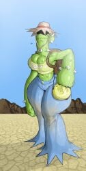 big_breasts big_thighs cactus dagothurfanclub green_body original_character spikes