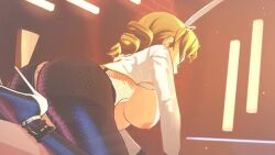 1boy 1girls 3d animated back blonde_hair bouncing_ass bouncing_breasts breasts breasts_out bunny_ears cowgirl_position crop_top crop_top_jacket fishnet_legwear fishnets high_heels large_ass large_breasts loluncc longer_than_30_seconds looking_back mami_tomoe no_sound pantyhose puella_magi_madoka_magica sex sideboob tagme twin_drills twintails vaginal_penetration vest video white_jacket yellow_eyes