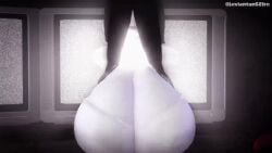 1girls 3d 3d_animation animated anus anus_peek areolae ass big_areola big_ass big_breasts black_hair bottomless breasts bubble_butt female ghost ghost_girl huge_ass huge_breasts leviantan581re lips long_hair looking_at_viewer nipple_bulge nipples_visible_through_clothing no_sound pale_skin pussy see-through_clothing shaking_butt solo_female tagme the_ring tv undead video yamamura_sadako