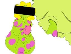 animal_genitalia bbw cromb89 deltarune floradinn flustered fupa green_(deltarune) sheath tagme tentacle tentacle_penis undertale_(series)