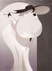 1girls alcina_dimitrescu ass bending_forward boob_window breasts cigarette_holder enormous_breasts female hyper_breasts resident_evil sparks_spectrum