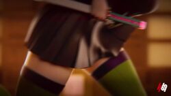 1boy 1girls 3d animated blowjob breasts cowgirl_position demon_slayer demon_slayer_uniform female_on_top fight fighting green_highlights h69verse half-dressed half_naked half_naked_female infinity_castle kanroji_mitsuri katana kimetsu_no_yaiba lehornysfx lehornysfx3d nude_male penetration pink_hair pink_hair_female r2_studio sex sideways sound tagme video voice_acted