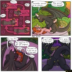 1:1 1boy 1girls 2025 absurd_res altar anvil_position arthropod balls beetle big_breasts big_dom_small_sub bird's-eye_view blush bodily_fluids breasts cervical_contact cervix closed_eyes comic detailed_background dialogue digital_media_(artwork) dirty_talk dominant dominant_male dracophilia dragon dripping duo elateroid english_text european_mythology female feral firefly flower forest freckles from_front_position g-spot genital_fluids genitals gretchen_(magnum_mk) hair heart_symbol hi_res high-angle_view human human_on_feral imminent_orgasm impregnation_demand impregnation_request insects internal interspecies larger_feral larger_male leg_wrap legs_up long_hair looking_at_another lucius_(magnum_mk) lying magnum_mk male male/female mammal medial missionary_position mythological_creature mythological_scalie mythology naughty_face nude on_back onomatopoeia orange_hair outside penetration penile_spines penis perineum plant precum precum_drip precum_string pubes raised_arms rear_view ring scalie sex shaded side_view size_difference smaller_female smaller_human smile soft_shading sound_effects sunset sweat text throbbing throbbing_perineum tree urethra vaginal_canal vaginal_fluids vaginal_fluids_on_penis vaginal_penetration western_dragon zoophilia