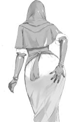 1girls ass big_ass big_butt clothed elden_ring elden_ring_nightreign female female_only fromsoftware fully_clothed gloves large_ass large_butt nun nun's_habit nun_outfit realpokke undertaker_(nightreign)