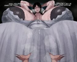 1boy 1girls aerolae areola areola_slip ass big_areola big_ass big_breasts big_nipples big_thighs bigger_female black_nipples boobs_bigger_than_head breasts breasts_bigger_than_head cleavage closed_eyes_smile clothed clothed_female dark_nipples dialogue female ghost ghost_girl giantess gigantic_ass gigantic_boobs gigantic_breasts gigantic_thighs hasshaku-sama horror huge_aerola huge_aerolae huge_areola huge_ass huge_boobs huge_breasts huge_nipples huge_thighs hyper hyper_ass hyper_breasts hyper_thighs lactation_through_clothes larger_female light-skinned_female light_skin male mature mature_female mature_woman milf mommy mommy_kink monster_girl nightmare_waifu nipple_bulge nipples nipples_visible_through_clothing public_domain saggitary shorter_male size_difference smaller_male text thick_thighs thighs urban_legend